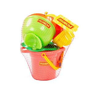 Набор №155: ведро малое с носиком, ситечко-цветок, совок №2, грабельки №2, 2 формочки, лейка малая №4, артикул 4955 – портал поставщиков НСППО - 4